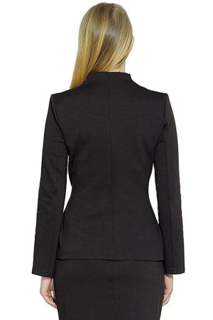 Women Wearing Black Suit