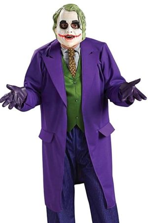 A men wearing Batman The Dark Knight Joker Purple Coat