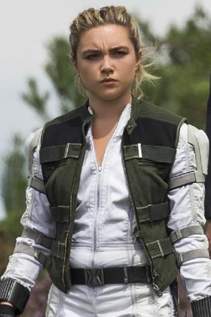 Florence Pugh Wearing Cotton Vest In Film Black Widow