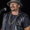 American singer-songwriter Kid-Rock Wearing Black Leather Vest