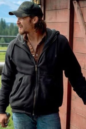 Luke Grimes Wearing Black Hoodie In Yellowstone as Kayce Dutton