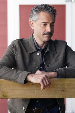 Actor Omar Metwally Wearing Brown Cotton Jacket Big Sky as Mark Lindor