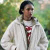 Actress Troy Leigh-Anne Johnson Wearing Fluffy Jacket In TV Series Big Sky as Harper