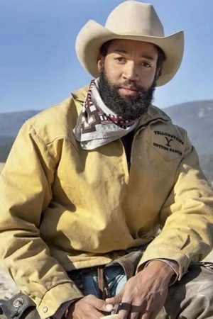 Actor Denim Richards Wearing Brown Cotton Yellowstone as Colby