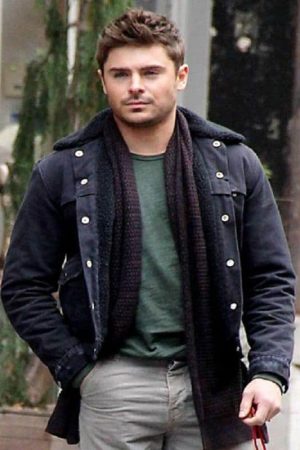 Actor Zac Efron Wearing Fur Collar Jacket In That Awkward Moment as Jason