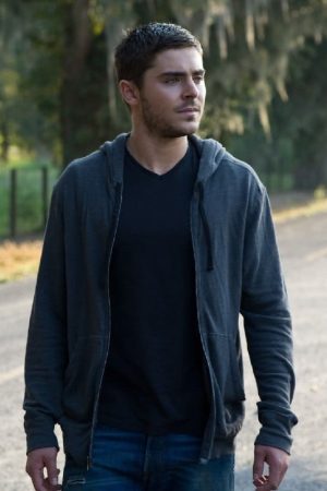 Actor Zac Efron Wearing Hoodie In Film The Lucky One as Logan