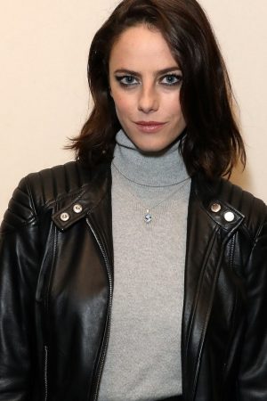 Brazilian-British Actress Kaya Scodelario Wearing Leather Jacket