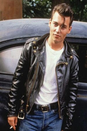 American Actor Johnny Depp Cry Baby Leather Jacket