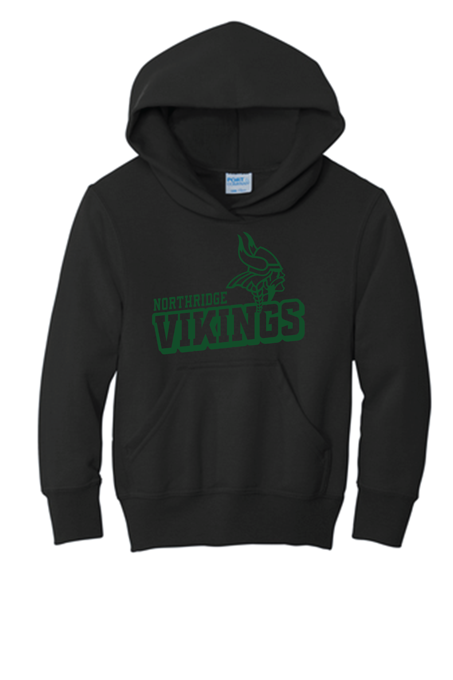 NR Vikings PC90YH Black youth hoodie