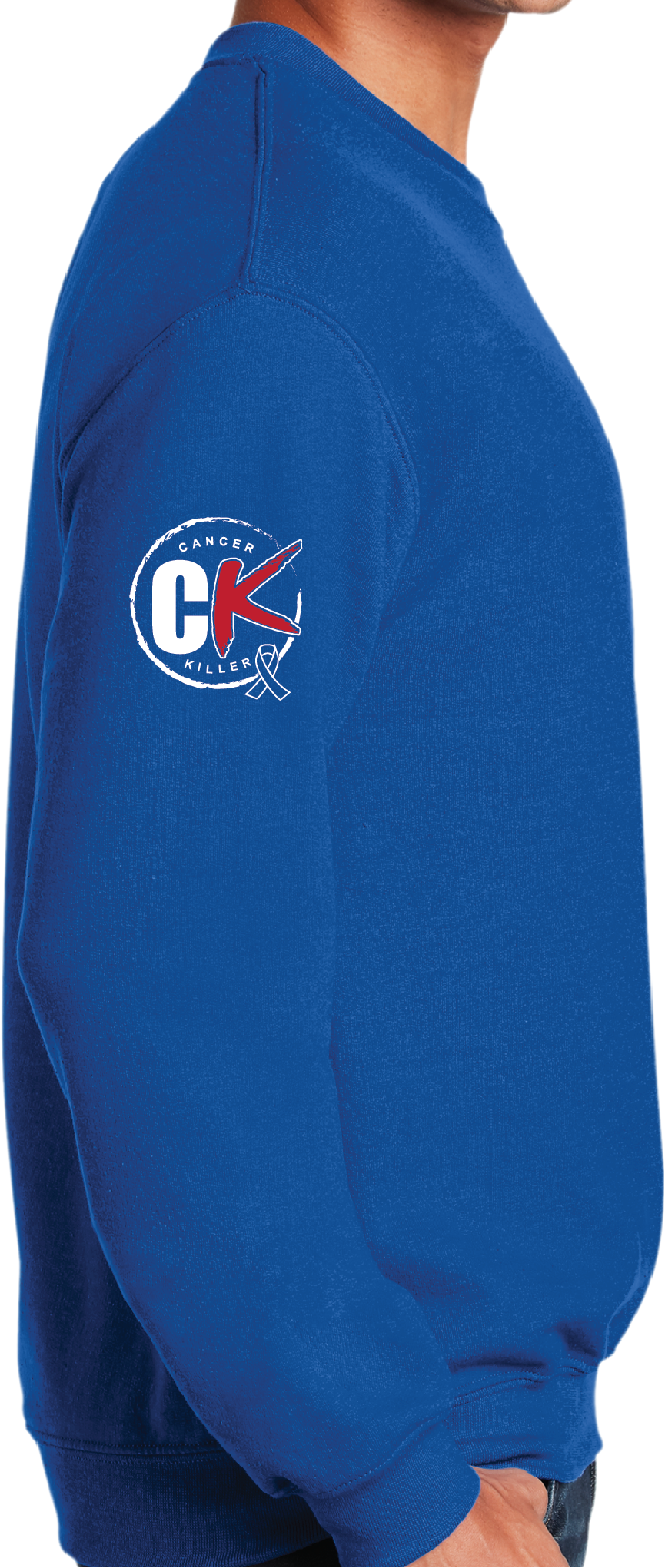 blue sleeve