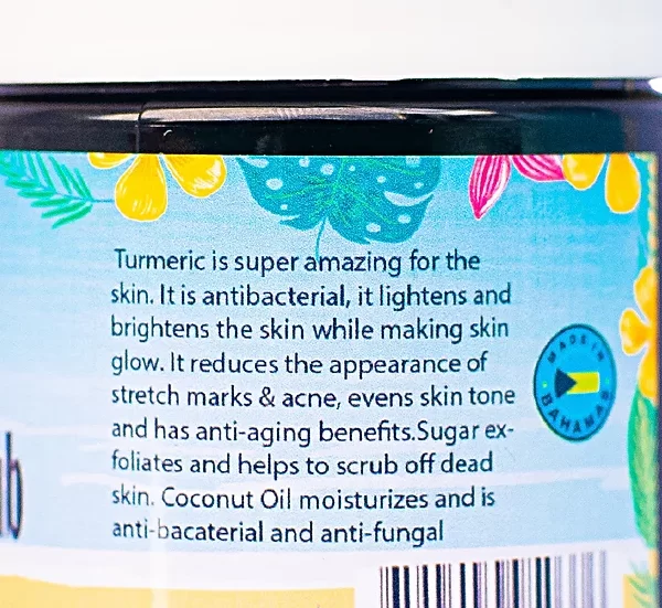 all natural turmeric sugar scrub