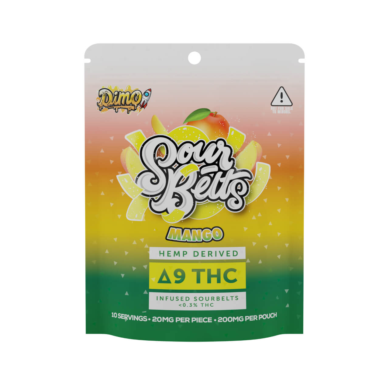 Dimo Delta 9 200MG THC Belts Gummies2