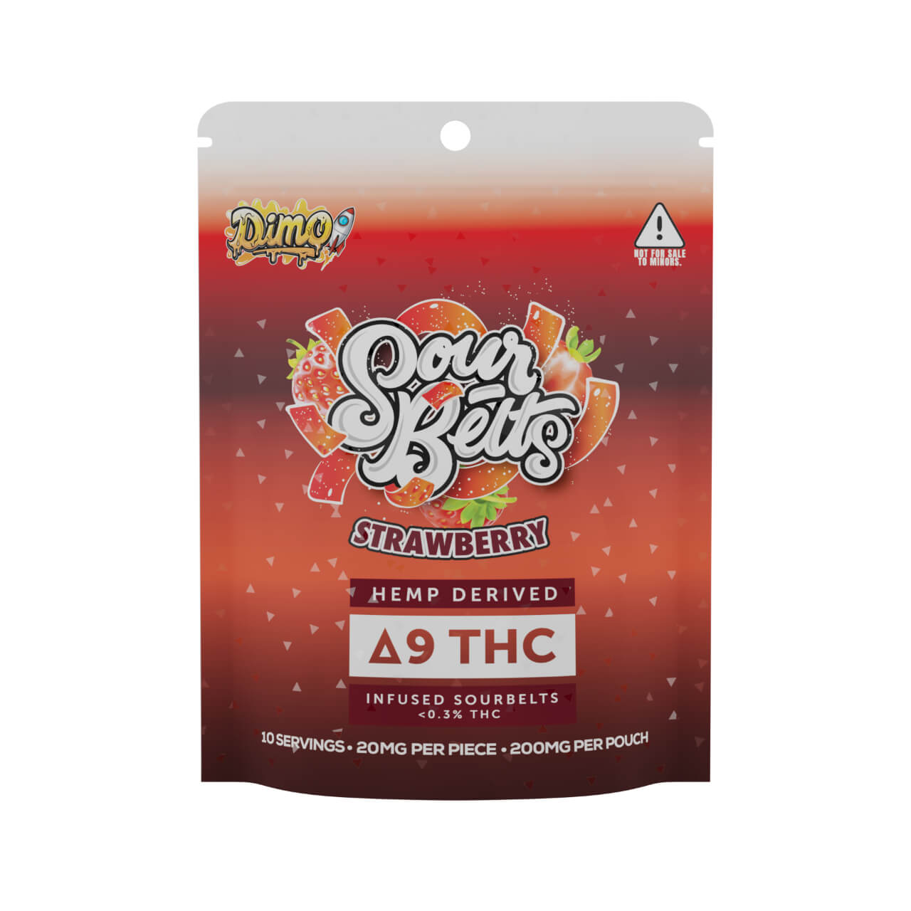 Dimo Delta 9 200MG THC Belts Gummies5