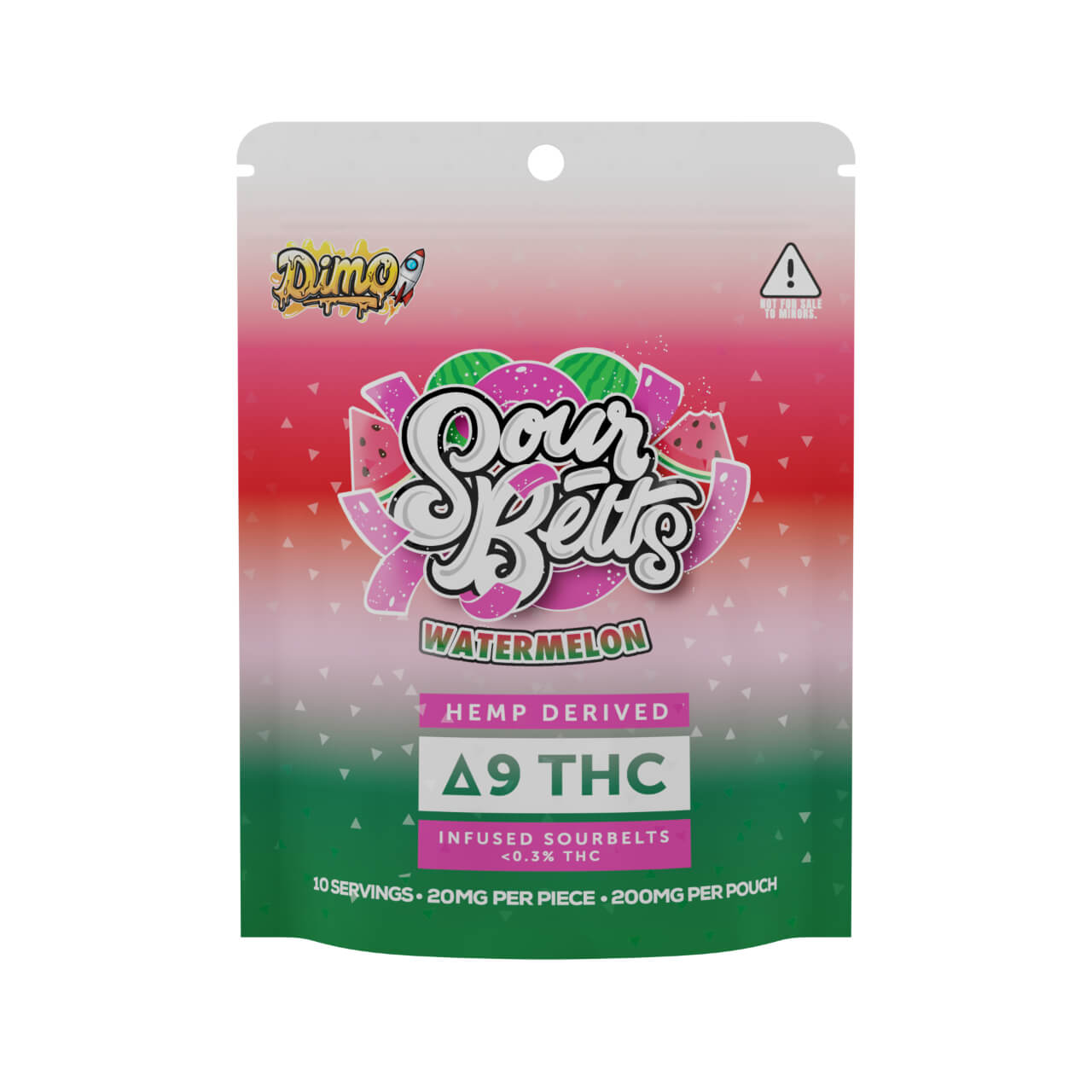 Dimo Delta 9 200MG THC Belts Gummies6