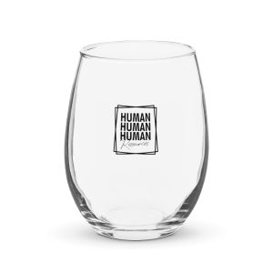Stemless wine glass