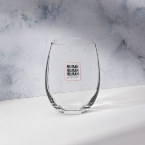 Stemless wine glass