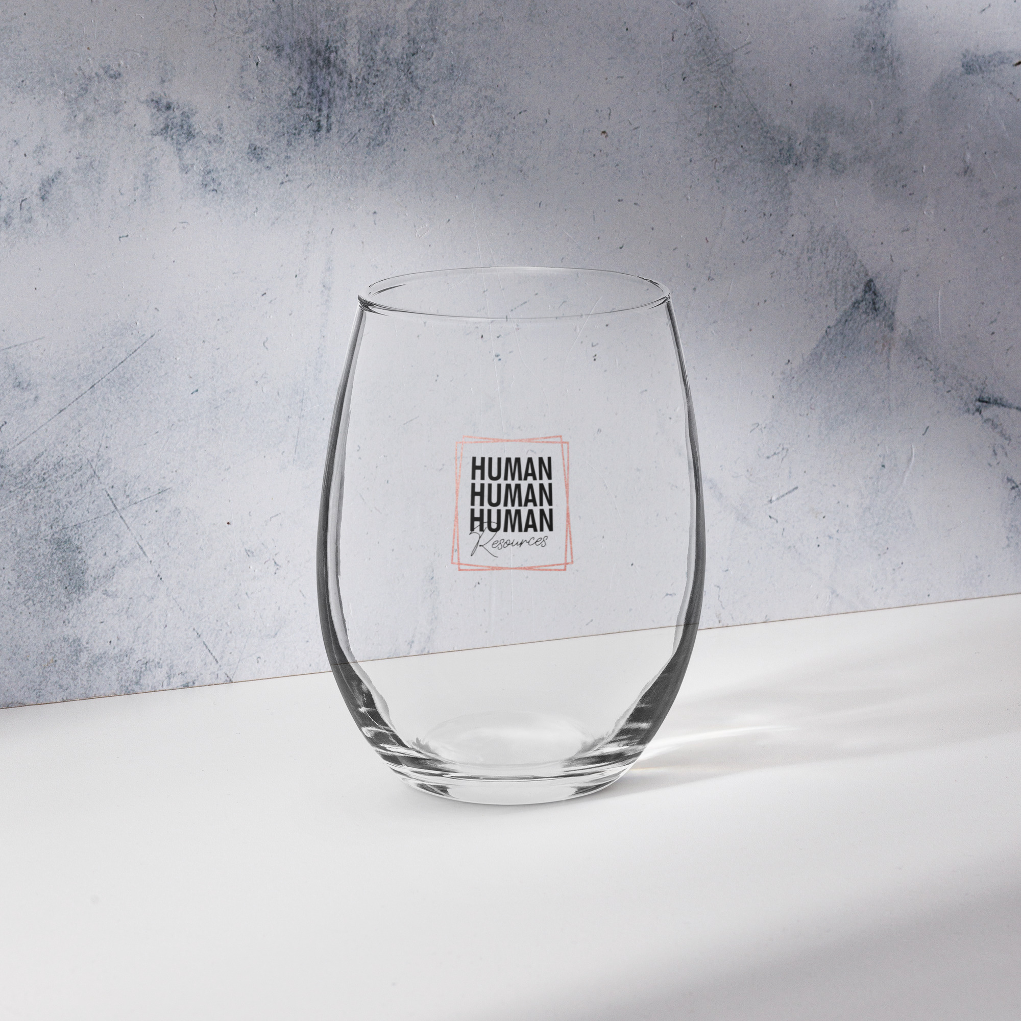 Stemless wine glass