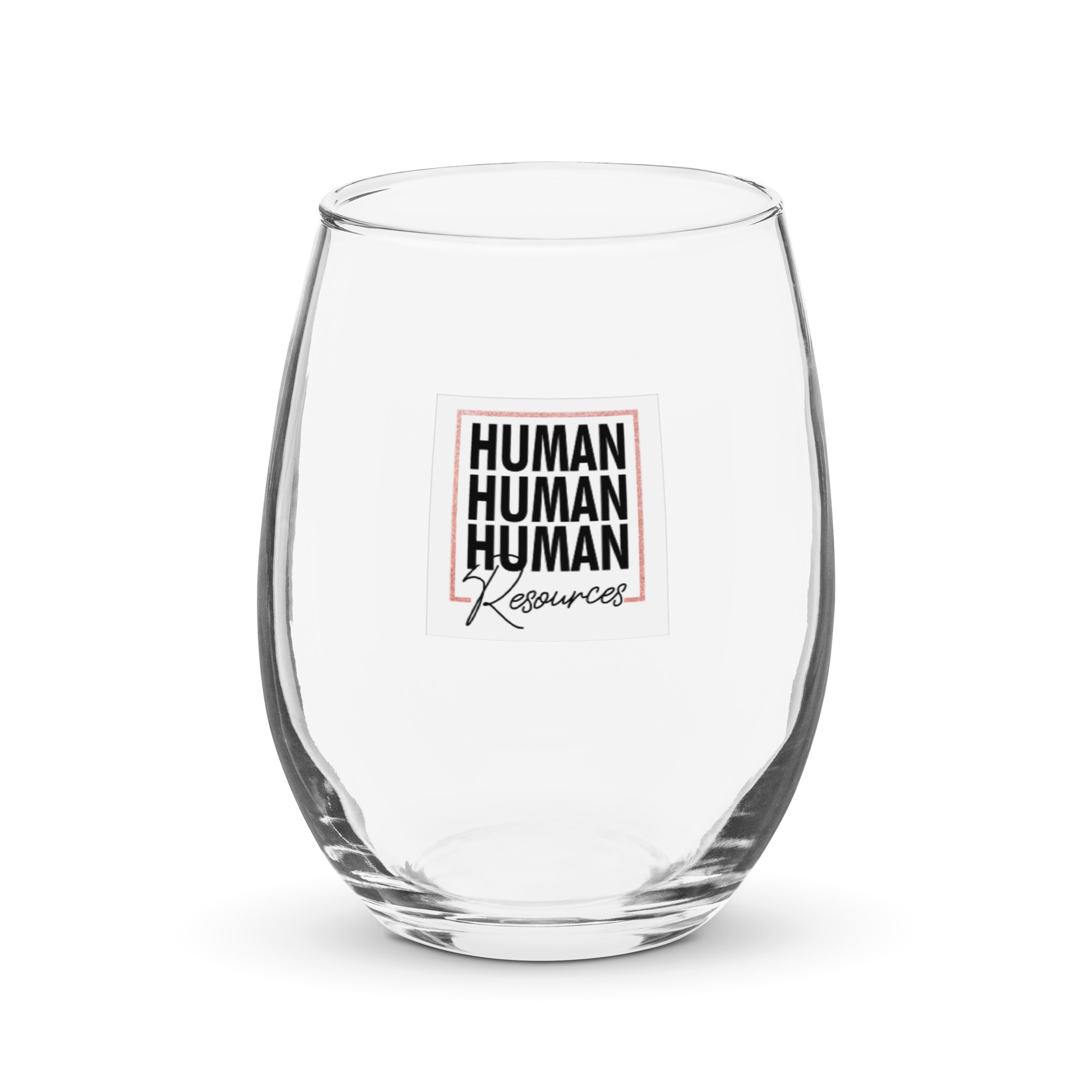 Stemless wine glass